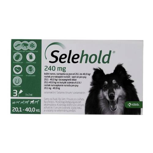 Selehold dog 240 mg / ml (20.1 - 40 kg), 3 x 2 ml