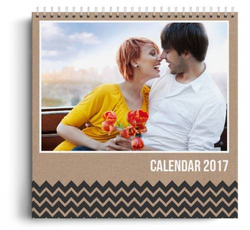 Photogo Calendar personalizat - cardboard - calendar de perete cu spirala metalica si agatatoare - panoramic mare (42x29 cm)