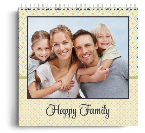 Photogo Calendar personalizat - happy family - calendar de perete cu spirala metalica si agatatoare - panoramic mare (42x29 cm)