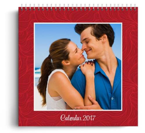 Photogo Calendar personalizat - red velvet - calendar de perete cu spirala metalica si agatatoare - portret mediu (21x29 cm)
