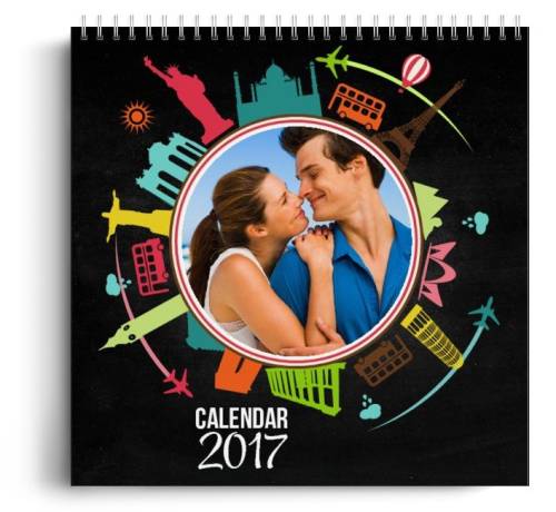 Photogo Calendar personalizat - travel - calendar de perete cu spirala metalica si agatatoare - portret mediu (21x29 cm)