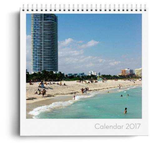 Photogo Calendar personalizat - white poly - calendar de perete cu spirala metalica si agatatoare - panoramic mediu (29x21 cm)