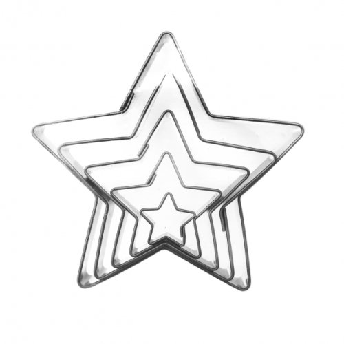 Set 5 decupatoare aluat, 1,5-7,5 cm, stele