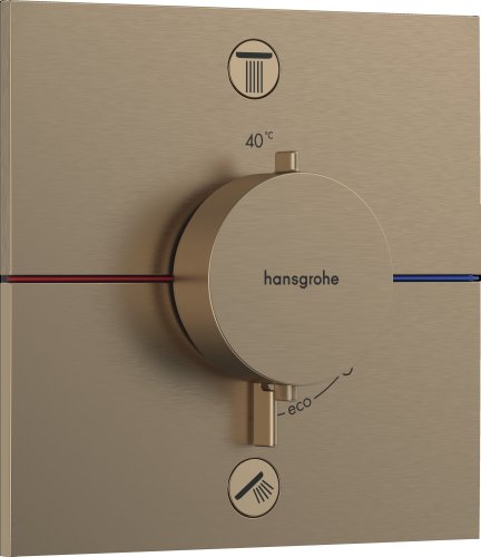 Baterie cada - dus termostatata hansgrohe showerselect comfort e cu 2 functii montaj incastrat necesita corp ingropat bronz periat