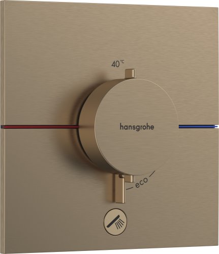 Baterie cada - dus termostatata hansgrohe showerselect comfort e cu montaj incastrat necesita corp ingropat bronz periat