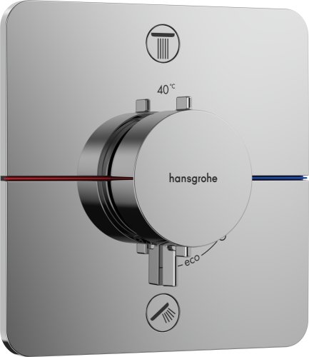 Baterie cada - dus termostatata hansgrohe showerselect comfort q cu 2 functii montaj incastrat necesita corp ingropat crom