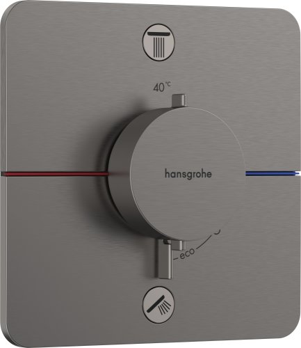 Baterie cada - dus termostatata hansgrohe showerselect comfort q cu 2 functii montaj incastrat necesita corp ingropat negru periat