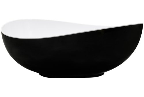 Cada free-standing besco siya black & white matt 172x200cm ventil click-clack crom alb