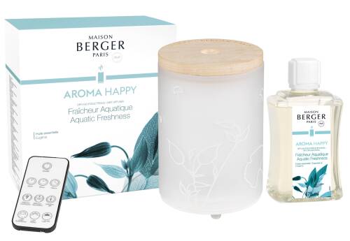 Maison Berger Difuzor ultrasonic parfum berger aroma happy + parfum fraicheur aquatique 475ml