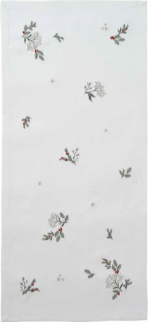 Fata de masa sander embroidery winter dream 85x85cm 29 ecru