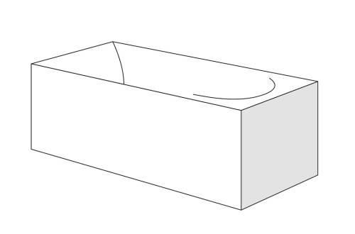 Panou lateral radaway pentru cazi rectangulare 75cm h56cm