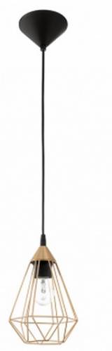 Pendul eglo trend tarbes 1x60w d 17.5cm h 110cm negru - cupru