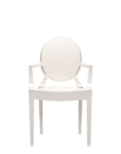 Set 2 scaune kartell louis ghost design philippe starck alb lucios