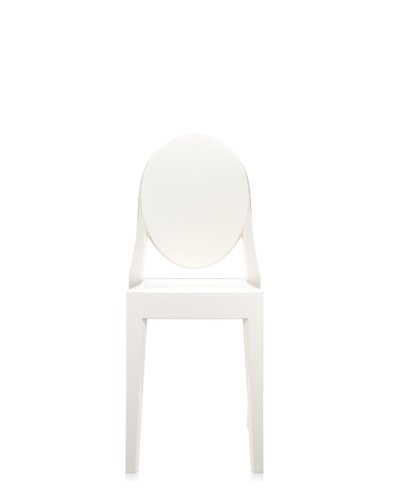 Set 2 scaune kartell victoria ghost design philippe starck alb lucios