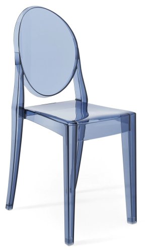Set 2 scaune kartell victoria ghost design philippe starck albastru transparent