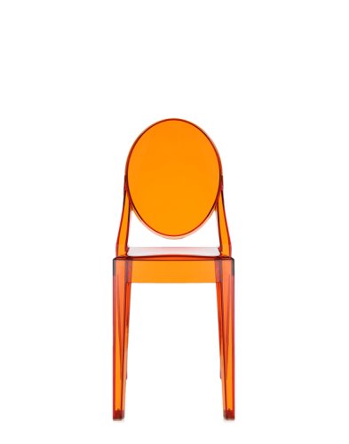 Set 2 scaune kartell victoria ghost design philippe starck portocaliu transparent