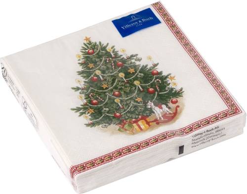 Villeroy&boch Set servetele hartie villeroy & boch winter specials c-napkin fir tree 25x25cm
