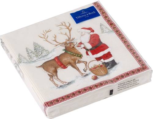 Villeroy&boch Set servetele hartie villeroy & boch winter specials c-napkin reindeer 25x25cm