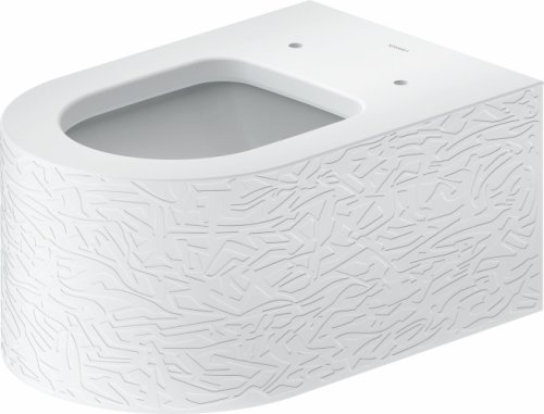 Vas wc suspendat duravit millio durocast interior ceramic alb cu hygieneglaze surface pattern alb mat satinat