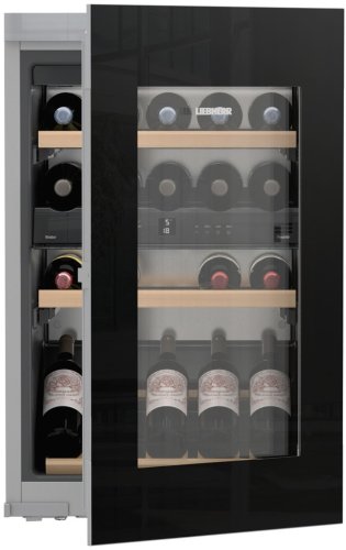 Vitrina de vinuri incorporabila liebherr vinidor ewtgb 1683 33 sticle super silent usa sticla clasa g negru