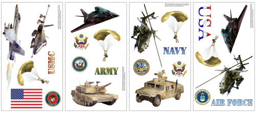 Sticker armed forces | 4 colite de 25,4 cm x 45,7 cm