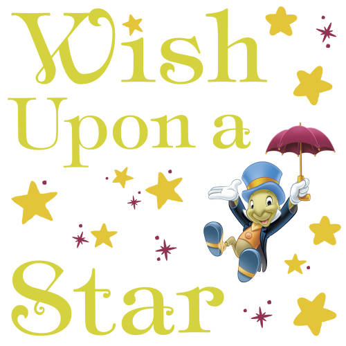 Sticker citate wish upon a star | 59,9 x 37 cm