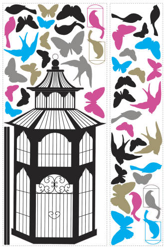 Sticker decorativ birdcage | 45,7 cm x 101,6 cm