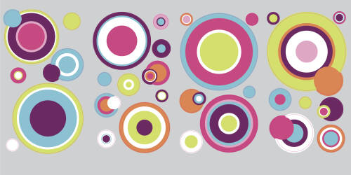 York Wallcoverings Sticker decorativ crazy dots | 4 colite de 25,4 cm x 45,7 cm