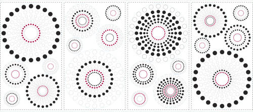 York Wallcoverings Sticker decorativ fusion | 4 colite de 25,4 cm x 45,7 cm