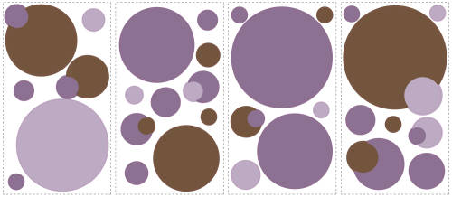 Sticker decorativ just dots purple | 4 colite de 25,4 cm x 45,7 cm