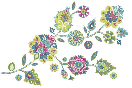 Sticker gigant boho floral | 111,8 x 81,3 cm