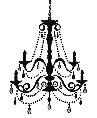 Sticker gigant chandelier | 63,5 cm x 91,4 cm