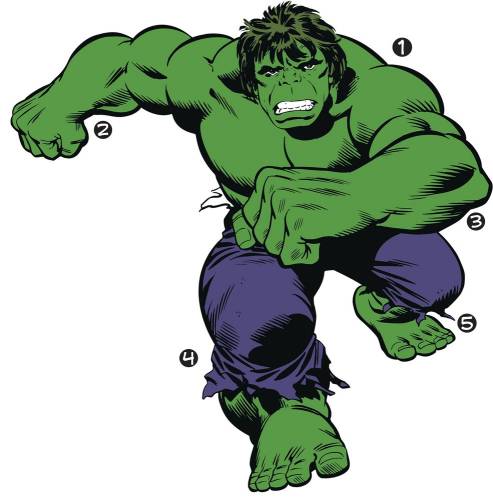 Sticker gigant hulk comic | 111 x 106,7 cm