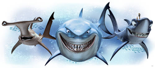 York Wallcoverings Sticker gigant rechinii - in cautarea lui nemo | 1 colita de 45,7 cm x 101,6 cm