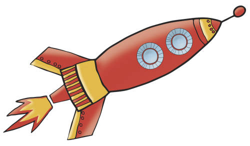 Sticker gigant rocket | 135,2 x 49,2 cm
