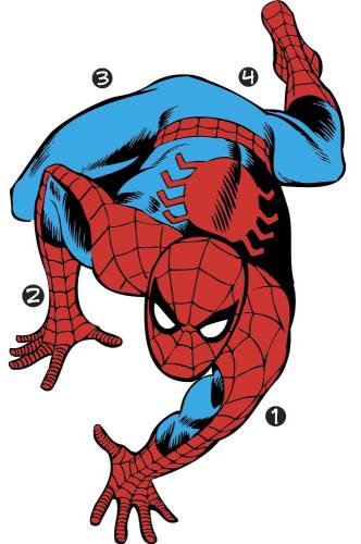 Sticker gigant spiderman comic | 54,6 x 87,6 cm