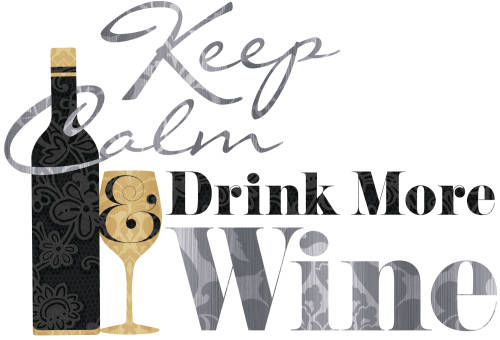 Sticker inspirational keep calm & drink wine| 63,5 x 43,1 cm