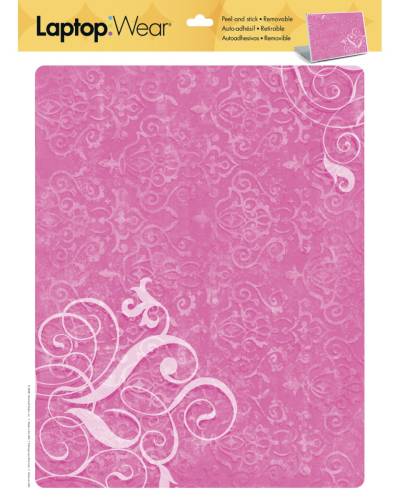 York Wallcoverings Sticker laptop boho pink | 31 x 24 cm