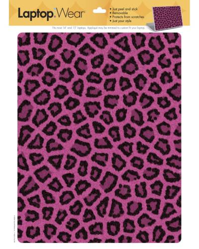 York Wallcoverings Sticker laptop pink fur | 31 x 24 cm