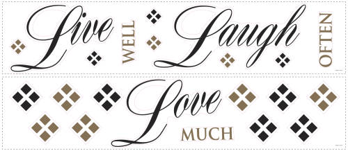 Sticker live well, laugh often, love much | 1 colita de 45,7 cm x 101,6 cm
