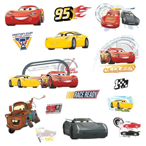 Sticker personaje cars 3 | 4 colite de 25,4 cm x 45,7 cm