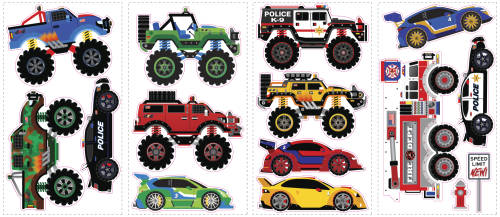 Sticker trucks | 4 colite de 25,4 cm x 45,7 cm