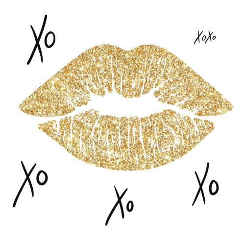 Sticker xoxo lips cu sclipici | 21,9 cm x 92,7 cm