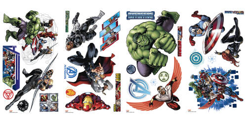 Stickere avengers assemble | 4 colite de 25,4 cm x 45,7 cm