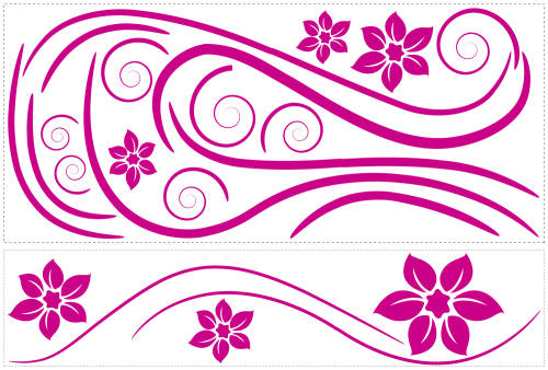 York Wallcoverings Stickere decorative deco swirl | 2 colite de 45,7 cm x 101,6 cm
