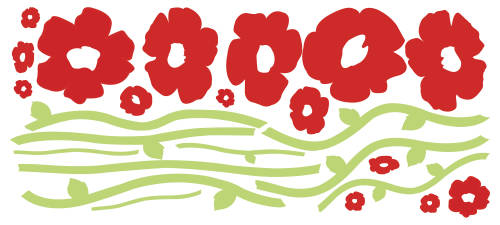York Wallcoverings Stickere decorative poppies | 1 colita de 45,7 cm x 101,6 cm