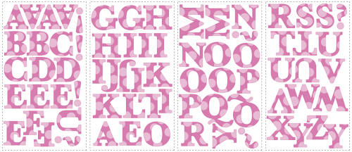 York Wallcoverings Stickere educative express yourself pink | 4 colite de 25,4 cm x 45,7 cm