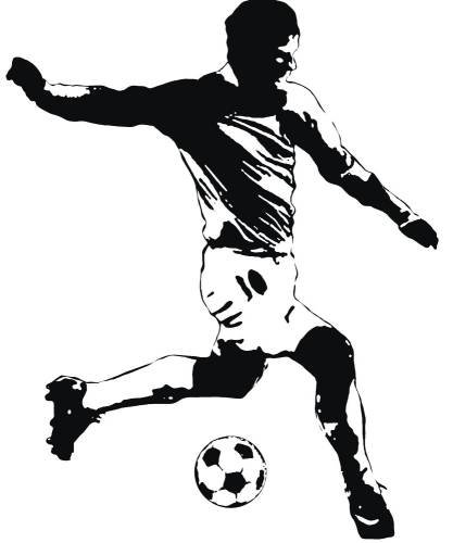 Stickere gigant soccer player | 1 colita de 45,7 cm x 101,6 cm