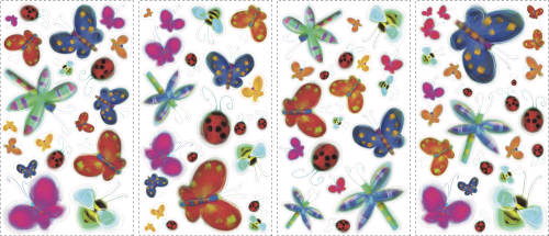 York Wallcoverings Stickere jelly bugs | 4 colite de 25,4 cm x 45,7 cm