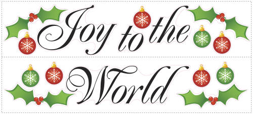 Stickere joy to the world | 4 colite de 25,4 cm x 45,7 cm